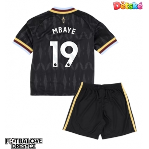 Aston Villa Ibrahim Mbaye #19 Dětské Venkovní dres komplet 2026-27 Krátký Rukáv (+ trenýrky)